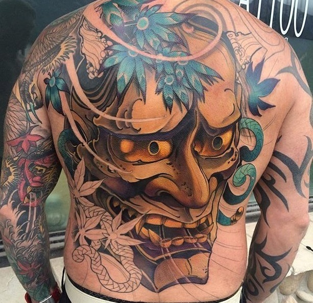 Ý nghĩa hình xăm MẶT QUỶ như thế nào? Cùng tìm hiểu nhé | Oni tattoo,  Forearm tattoos, Hannya mask tattoo